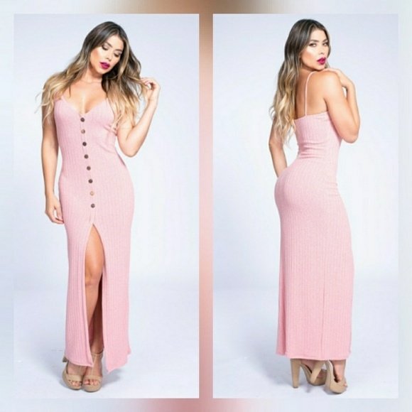 Dresses & Skirts - PINK KNIT TANK DRESS